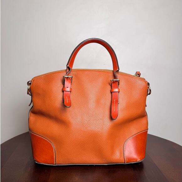 Dooney & Bourke Domed Pebble Leather Satchel - Picture 3 of 11